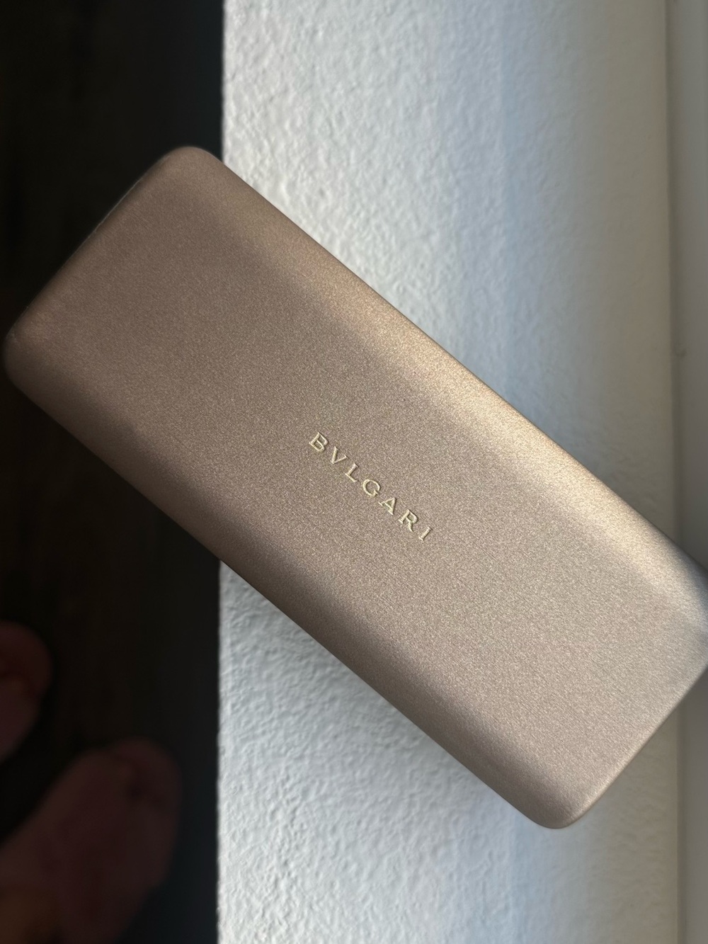 Bulgari Metallic Rose Gold Eyewear Case